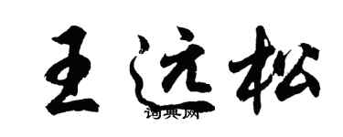 胡问遂王远松行书个性签名怎么写