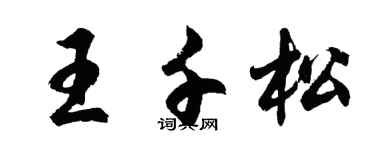 胡问遂王千松行书个性签名怎么写
