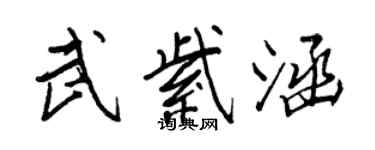 王正良武紫涵行书个性签名怎么写