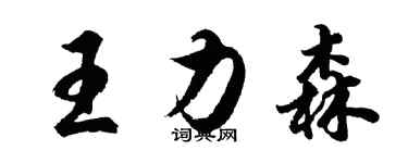 胡问遂王力森行书个性签名怎么写
