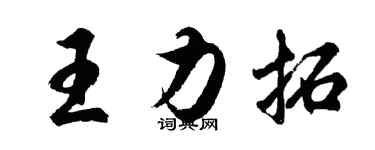 胡问遂王力拓行书个性签名怎么写