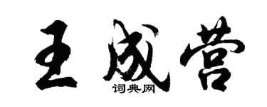 胡问遂王成营行书个性签名怎么写