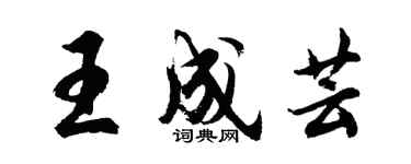 胡问遂王成芸行书个性签名怎么写
