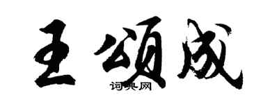 胡问遂王颂成行书个性签名怎么写