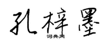 王正良孔梓墨行书个性签名怎么写