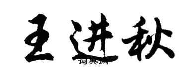 胡问遂王进秋行书个性签名怎么写