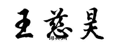 胡问遂王慈昊行书个性签名怎么写