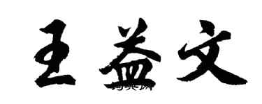 胡问遂王益文行书个性签名怎么写