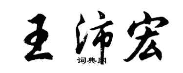 胡问遂王沛宏行书个性签名怎么写