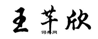 胡问遂王芊欣行书个性签名怎么写