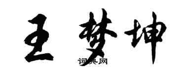 胡问遂王梦坤行书个性签名怎么写
