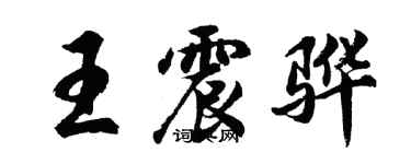 胡问遂王震骅行书个性签名怎么写