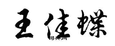 胡问遂王佳蝶行书个性签名怎么写