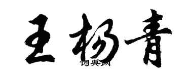 胡问遂王杨青行书个性签名怎么写