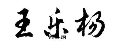 胡问遂王乐杨行书个性签名怎么写