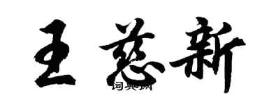 胡问遂王慈新行书个性签名怎么写