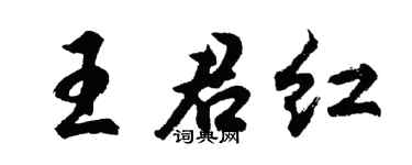 胡问遂王君红行书个性签名怎么写