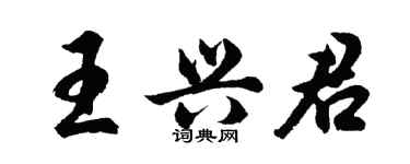 胡问遂王兴君行书个性签名怎么写