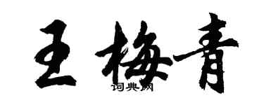 胡问遂王梅青行书个性签名怎么写