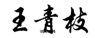 胡问遂王青枝行书个性签名怎么写