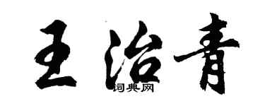 胡问遂王治青行书个性签名怎么写