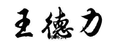 胡问遂王德力行书个性签名怎么写