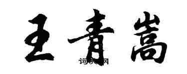 胡问遂王青嵩行书个性签名怎么写