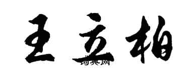 胡问遂王立柏行书个性签名怎么写