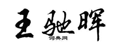 胡问遂王驰晖行书个性签名怎么写