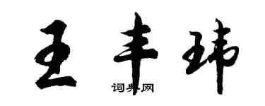 胡问遂王丰玮行书个性签名怎么写