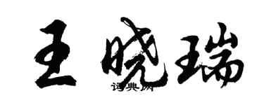胡问遂王晓瑞行书个性签名怎么写