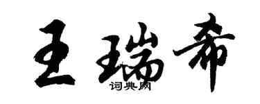 胡问遂王瑞希行书个性签名怎么写