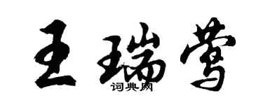 胡问遂王瑞莺行书个性签名怎么写