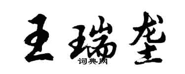 胡问遂王瑞垄行书个性签名怎么写