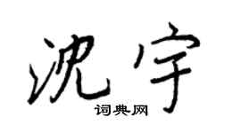 王正良沈宇行书个性签名怎么写