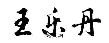 胡问遂王乐丹行书个性签名怎么写
