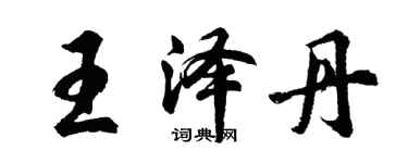 胡问遂王泽丹行书个性签名怎么写
