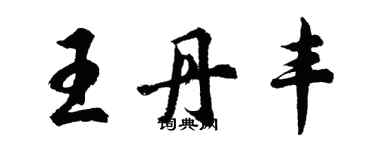 胡问遂王丹丰行书个性签名怎么写