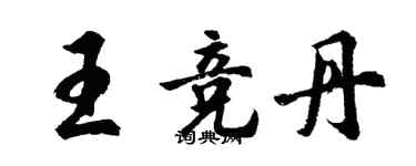 胡问遂王竞丹行书个性签名怎么写