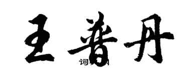 胡问遂王普丹行书个性签名怎么写