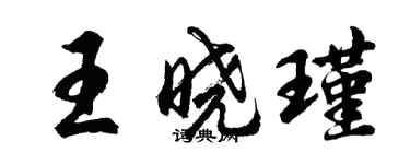 胡问遂王晓瑾行书个性签名怎么写