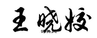 胡问遂王晓姣行书个性签名怎么写