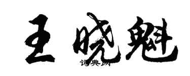 胡问遂王晓魁行书个性签名怎么写