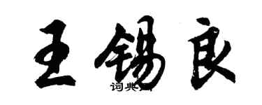 胡问遂王锡良行书个性签名怎么写