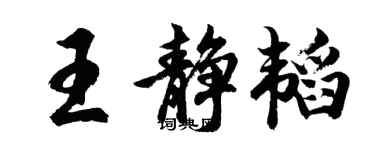胡问遂王静韬行书个性签名怎么写