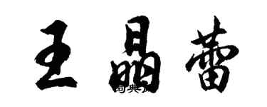 胡问遂王晶蕾行书个性签名怎么写