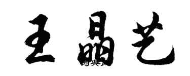 胡问遂王晶艺行书个性签名怎么写