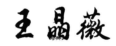 胡问遂王晶薇行书个性签名怎么写