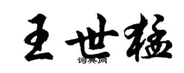 胡问遂王世猛行书个性签名怎么写