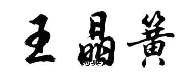 胡问遂王晶簧行书个性签名怎么写